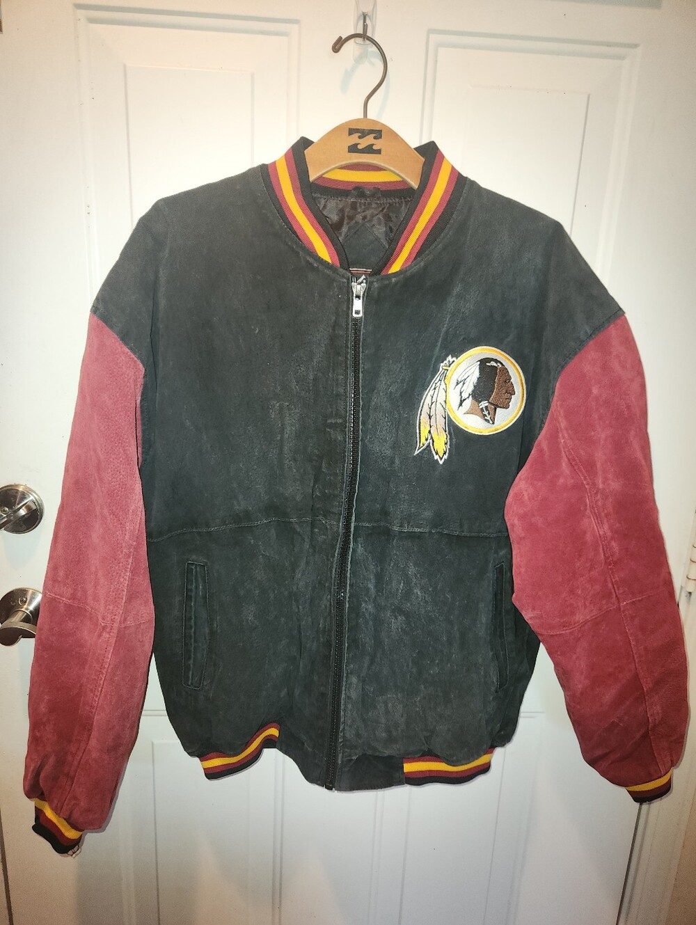 Vintage Washington Redskins Suede Leather Jacket M